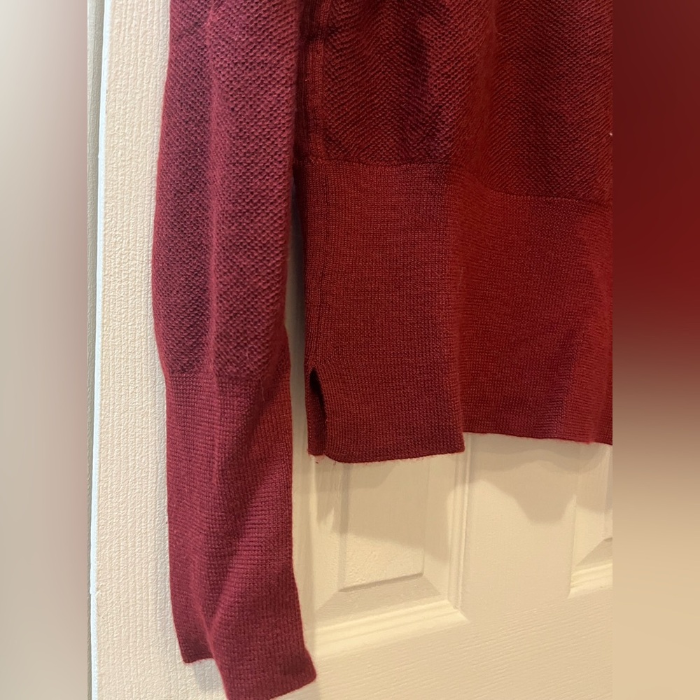 rag & bone Rich Burgundy Women's Cashmere Sweater - Picture 2 of 4